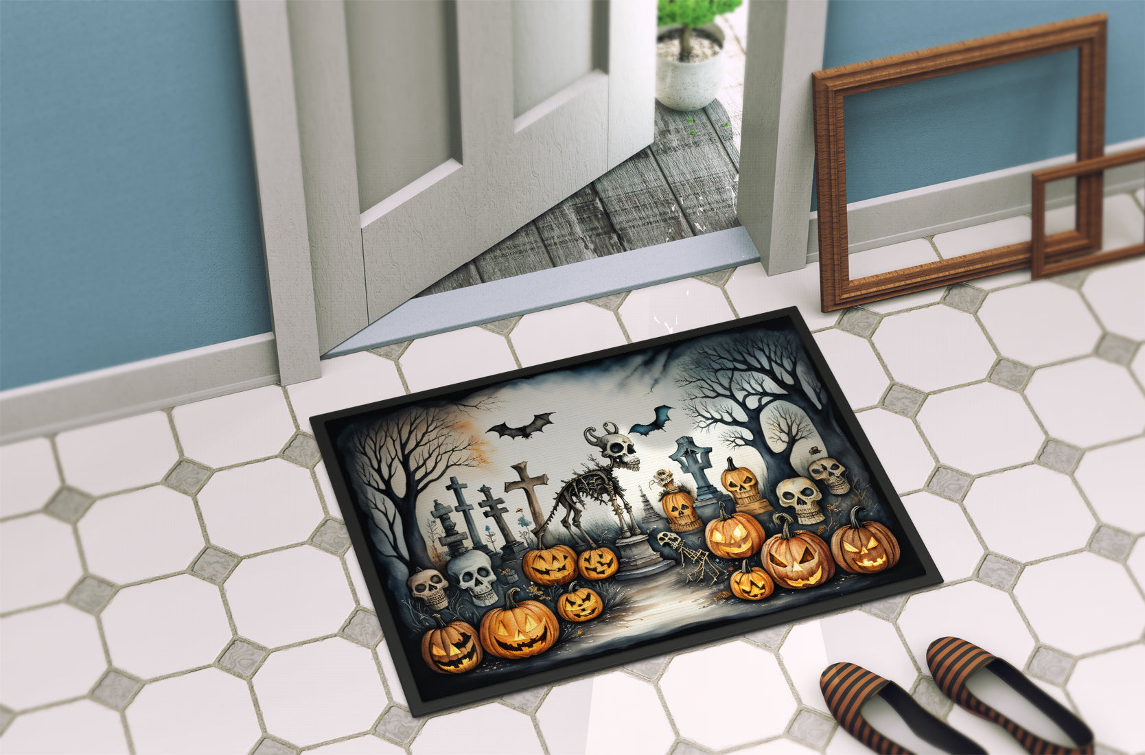 Pet Cemetery Spooky Halloween Doormat 18x27