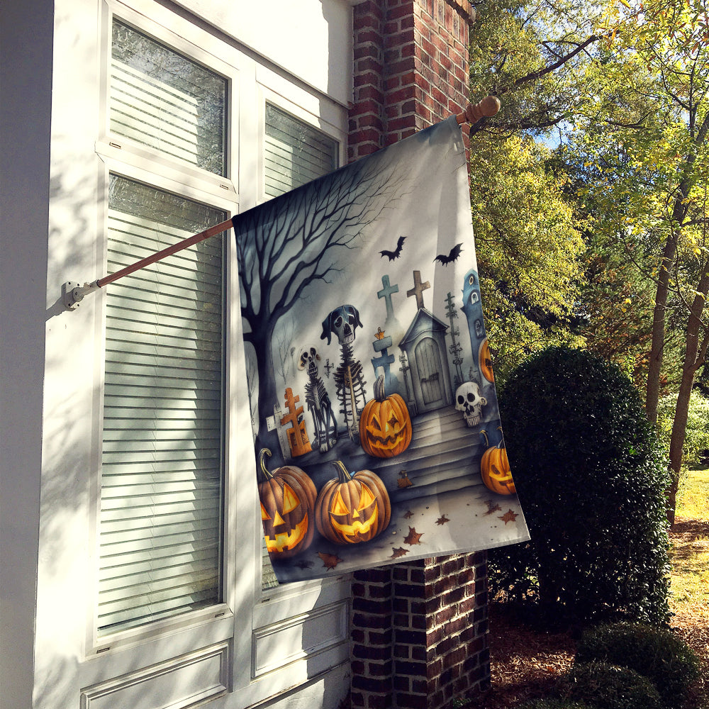 Pet Cemetery Spooky Halloween House Flag
