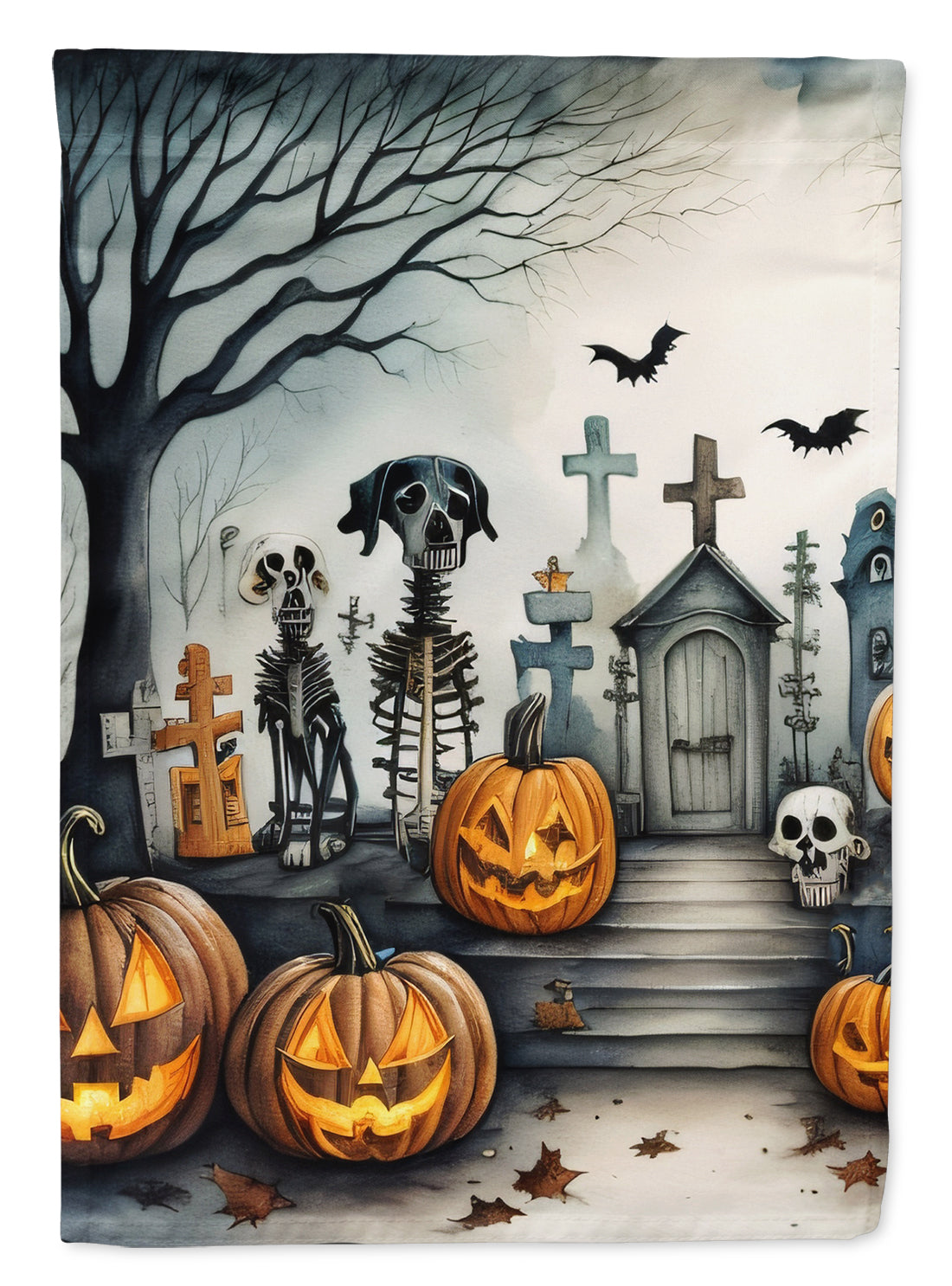 Buy this Pet Cemetery Spooky Halloween House Flag