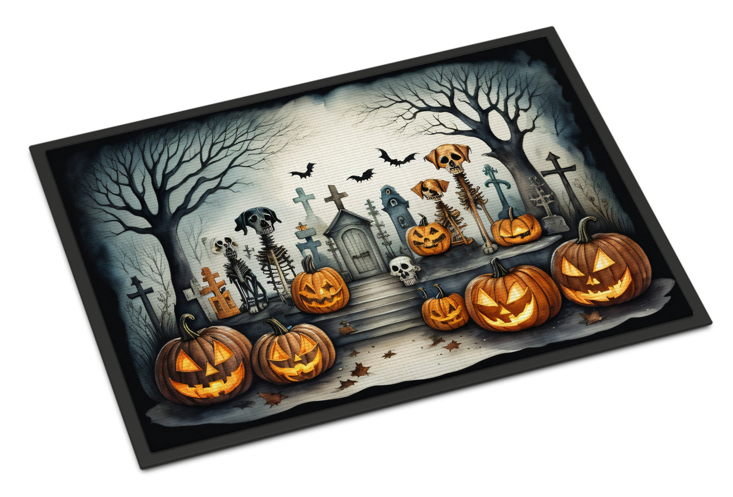 Buy this Pet Cemetery Spooky Halloween Indoor or Outdoor Mat 24x36