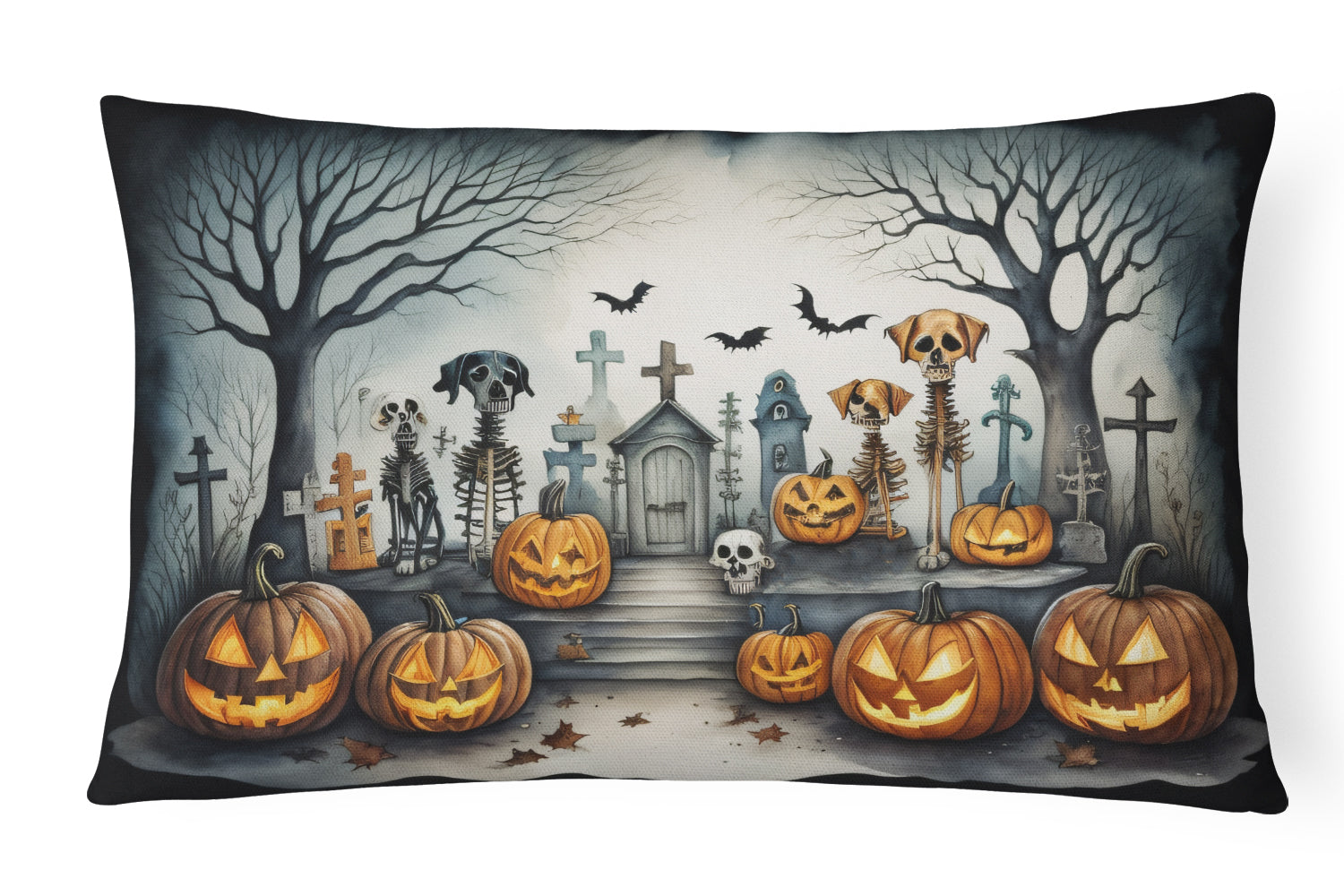 Buy this Pet Cemetery Spooky Halloween Fabric Decorative Pillow