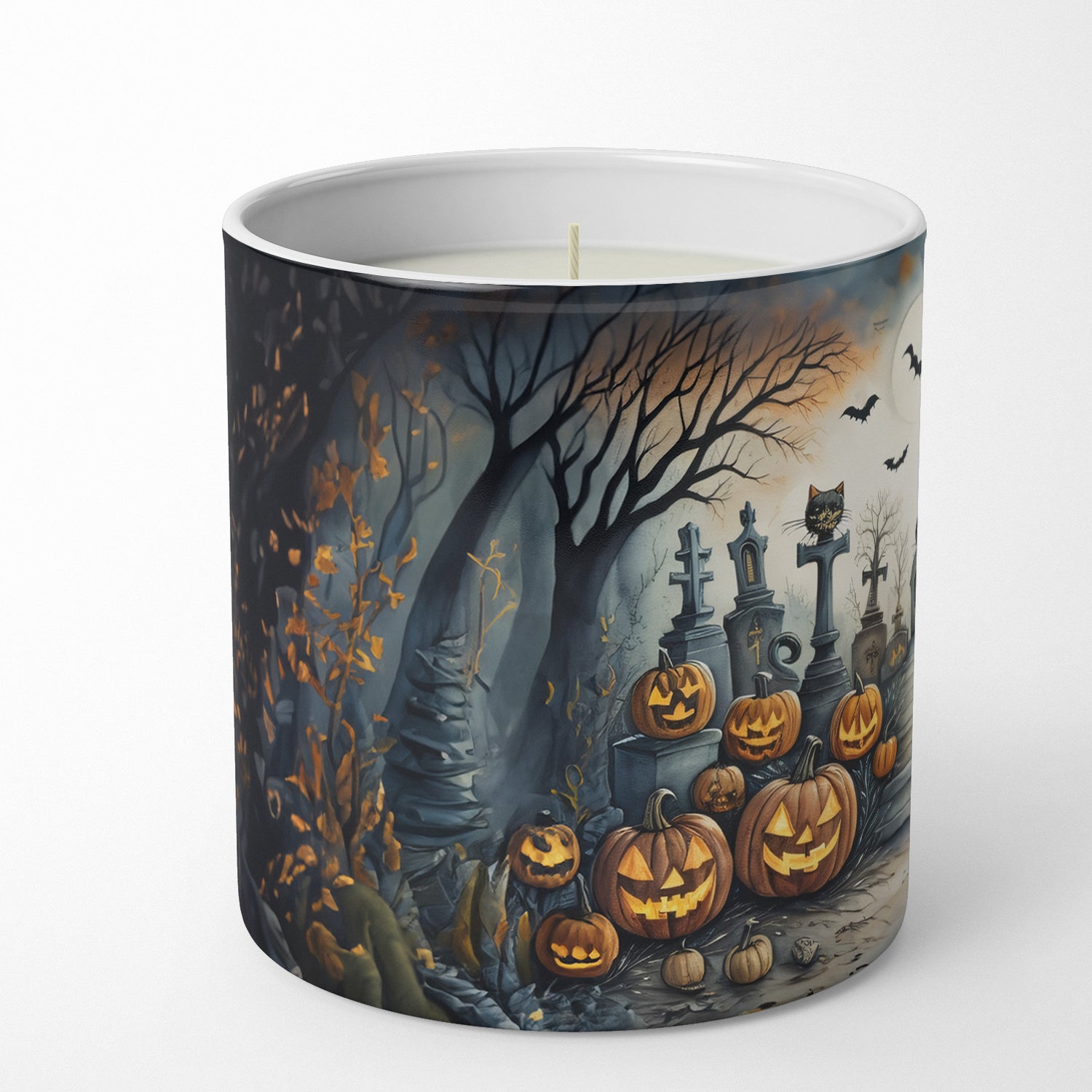 Cat Cemetery Spooky Halloween Decorative Soy Candle