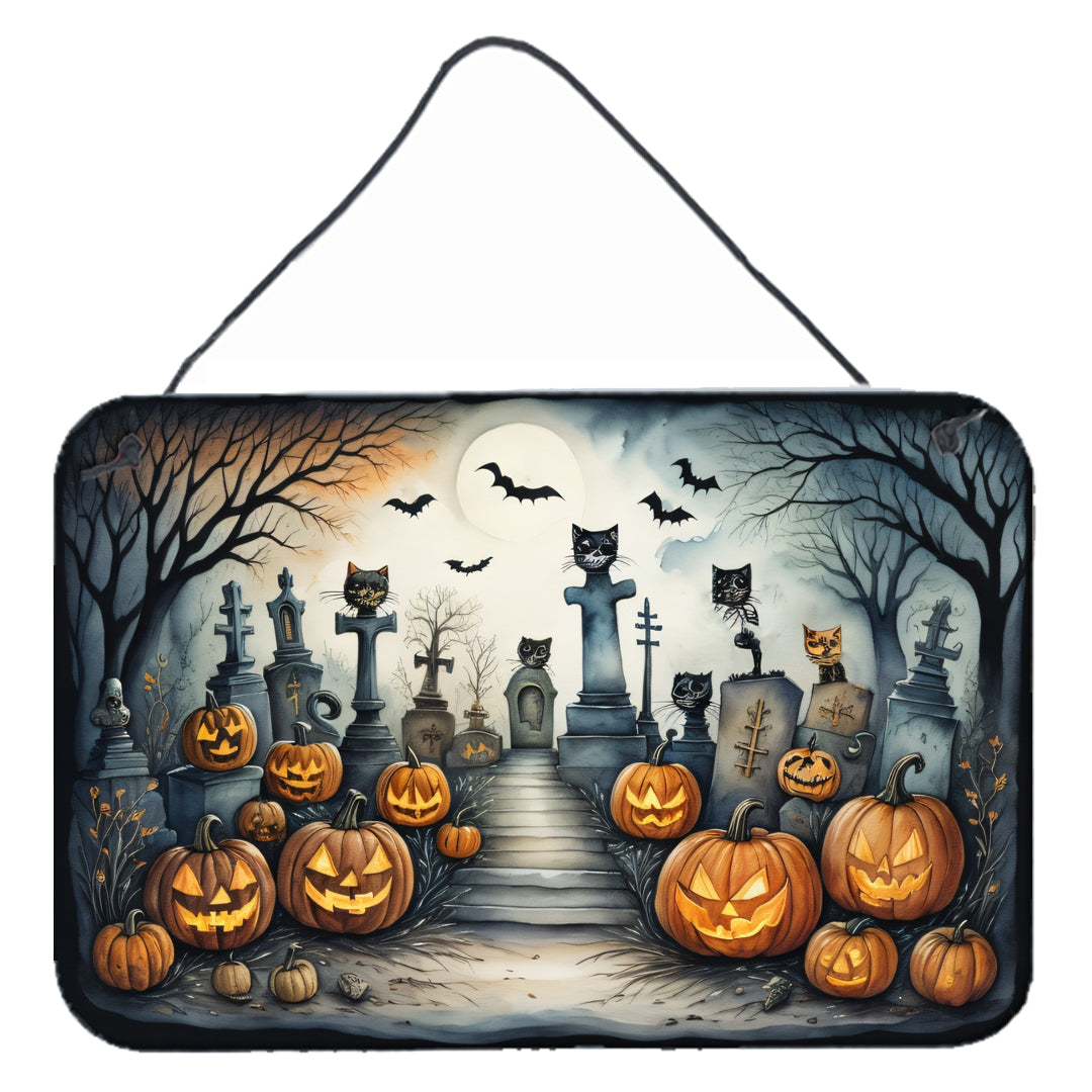 Buy this Cat Cemetery Spooky Halloween Wall or Door Hanging Prints