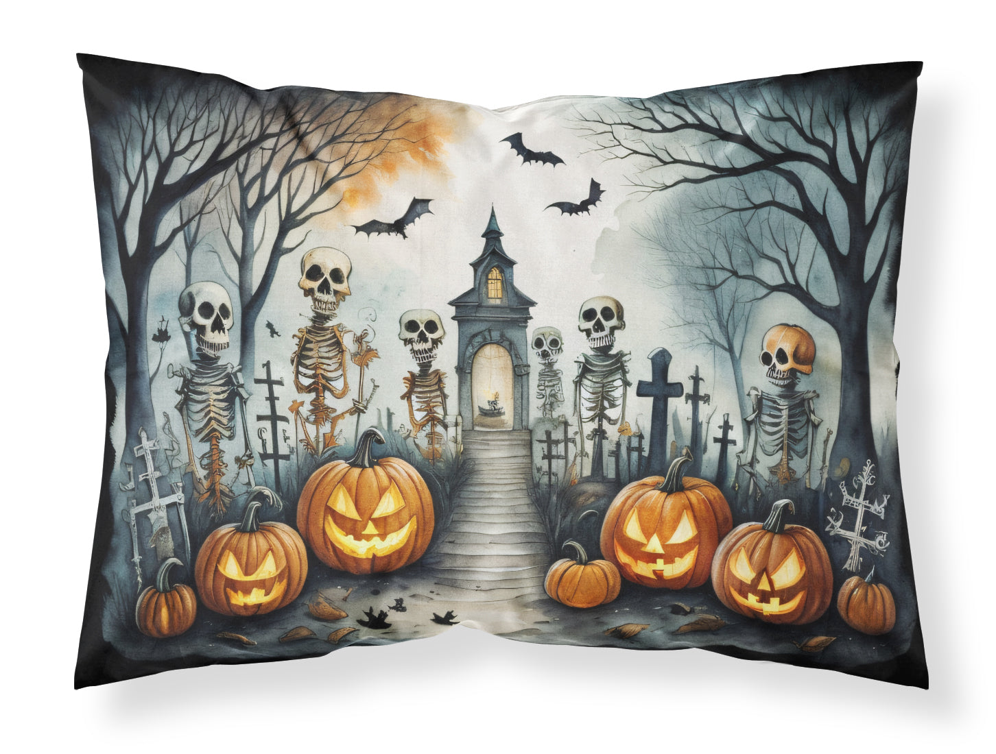 Buy this Skeleton Spooky Halloween Fabric Standard Pillowcase