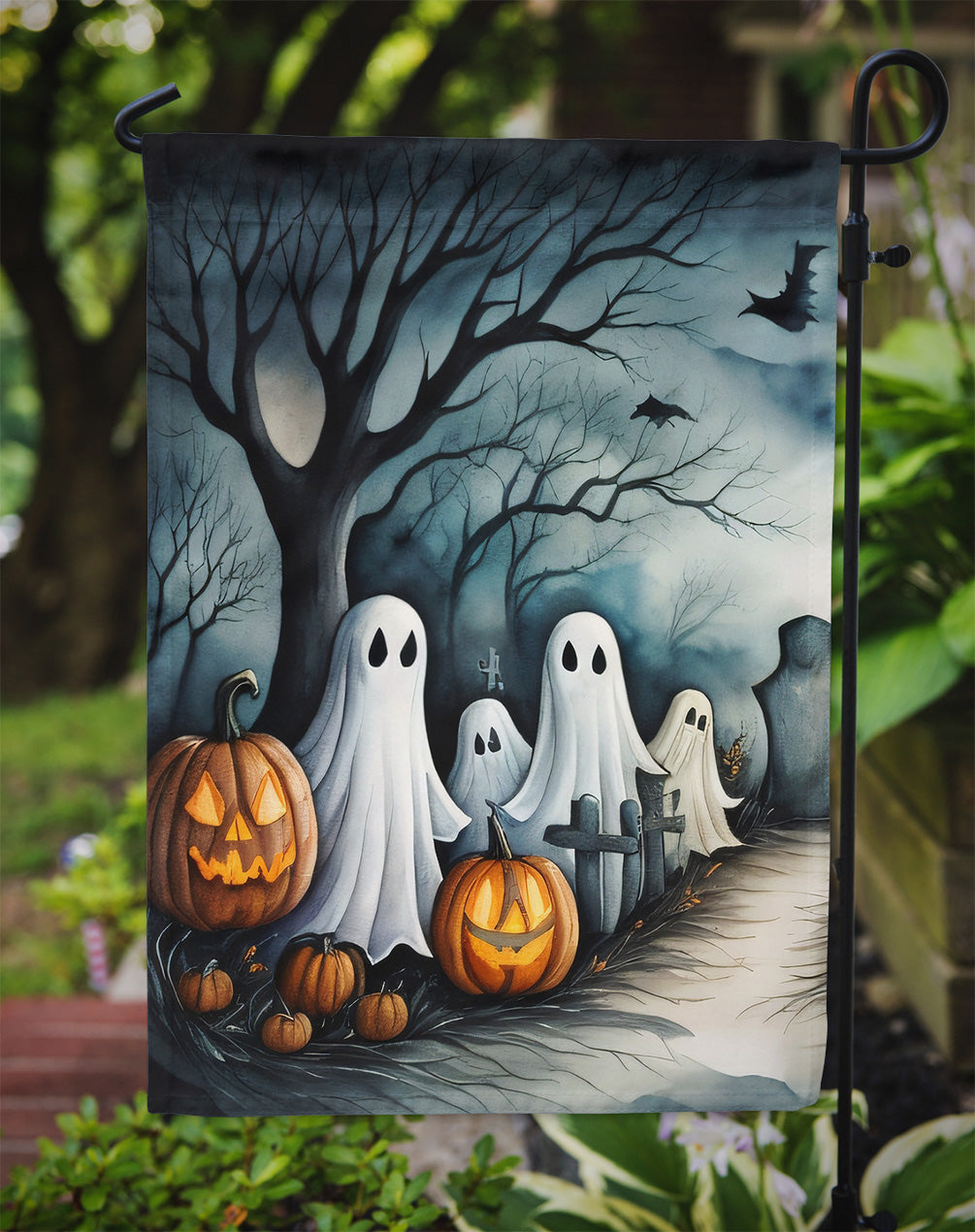 Ghosts Spooky Halloween Garden Flag