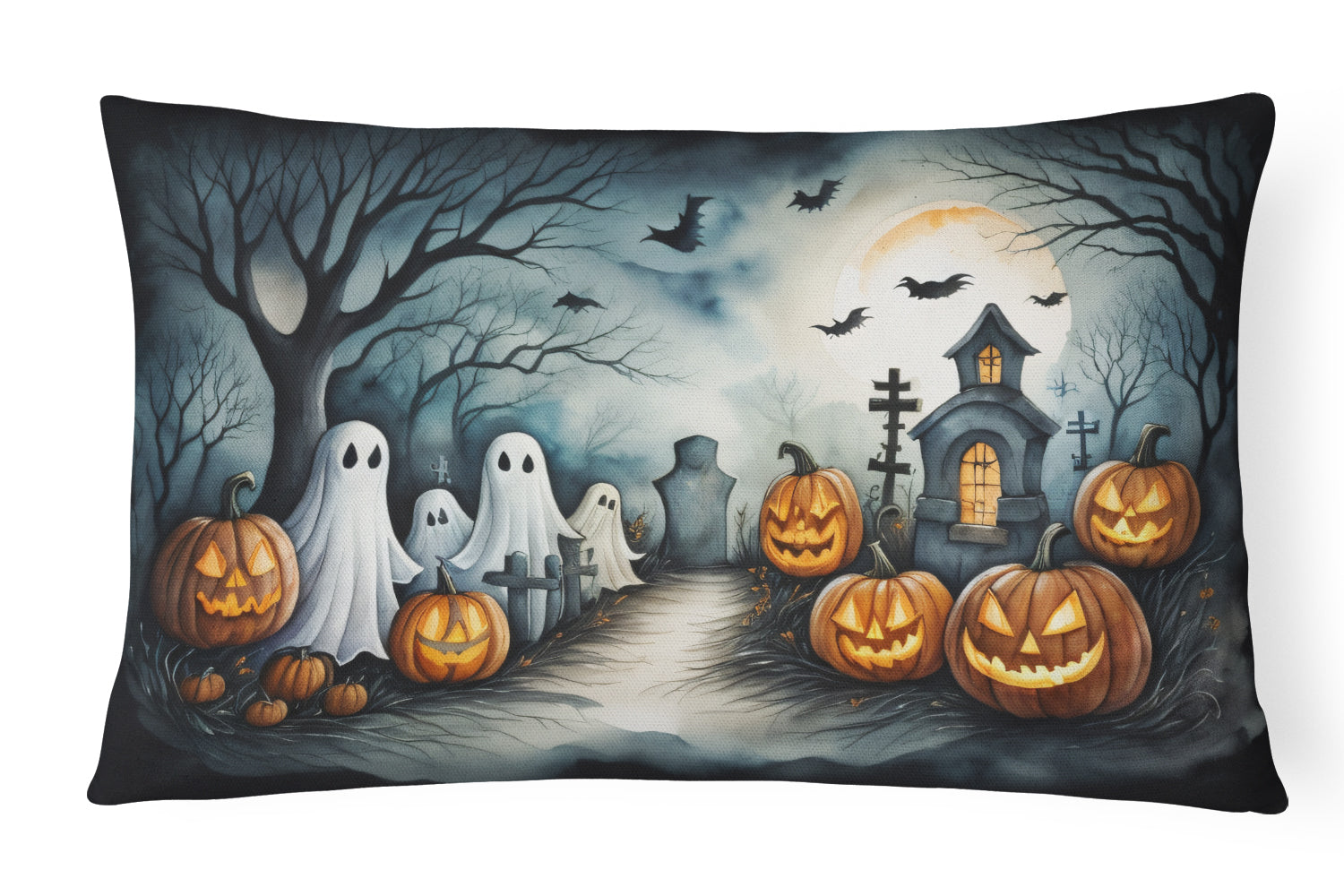 Buy this Ghosts Spooky Halloween Fabric Decorative Pillow