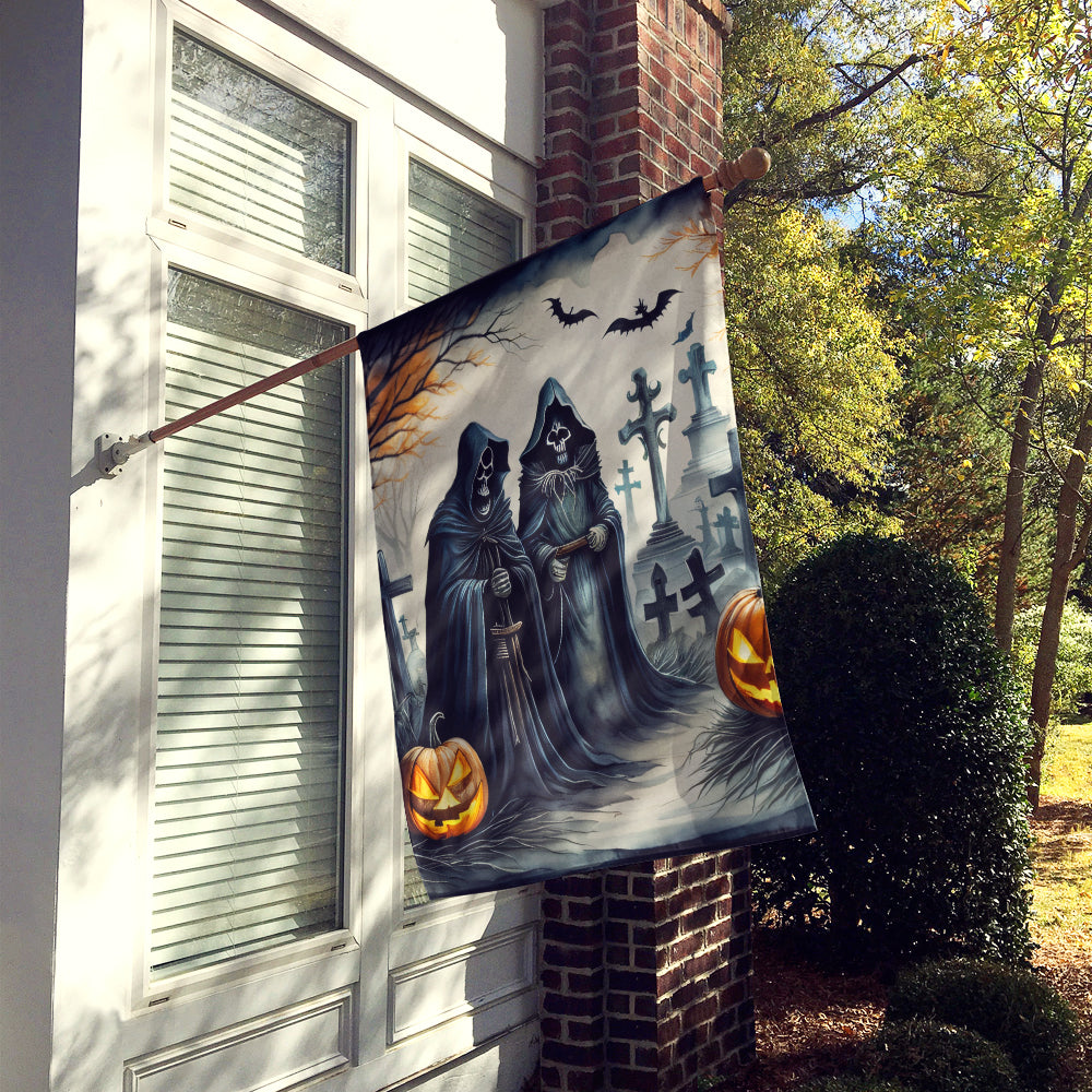 Caroline's Treasures The Grim Reaper Spooky Halloween House Flag
