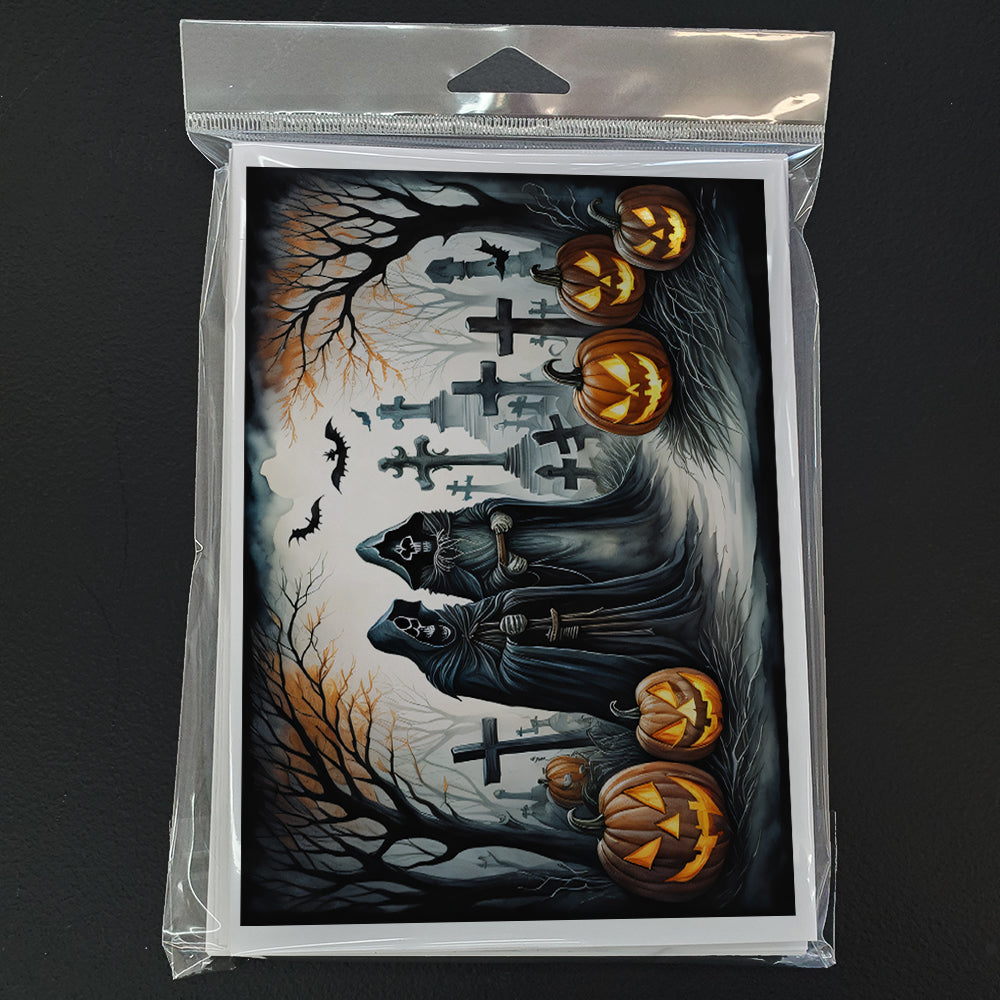 The Grim Reaper Spooky Halloween Greeting Cards and Envelopes Pack of 8