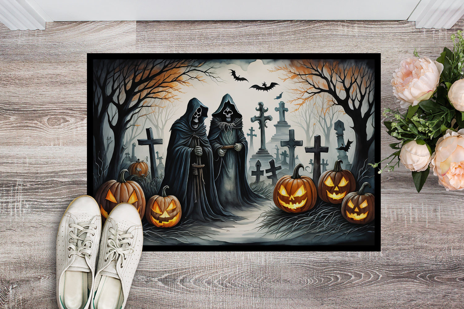 Buy this The Grim Reaper Spooky Halloween Indoor or Outdoor Mat 24x36
