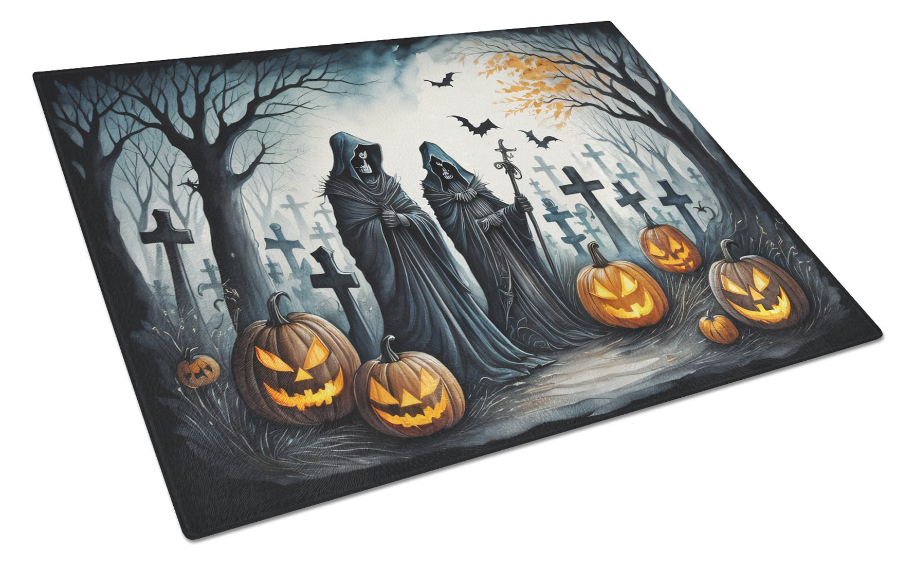 Buy this The Grim Reaper Spooky Halloween Glass Cutting Board Large