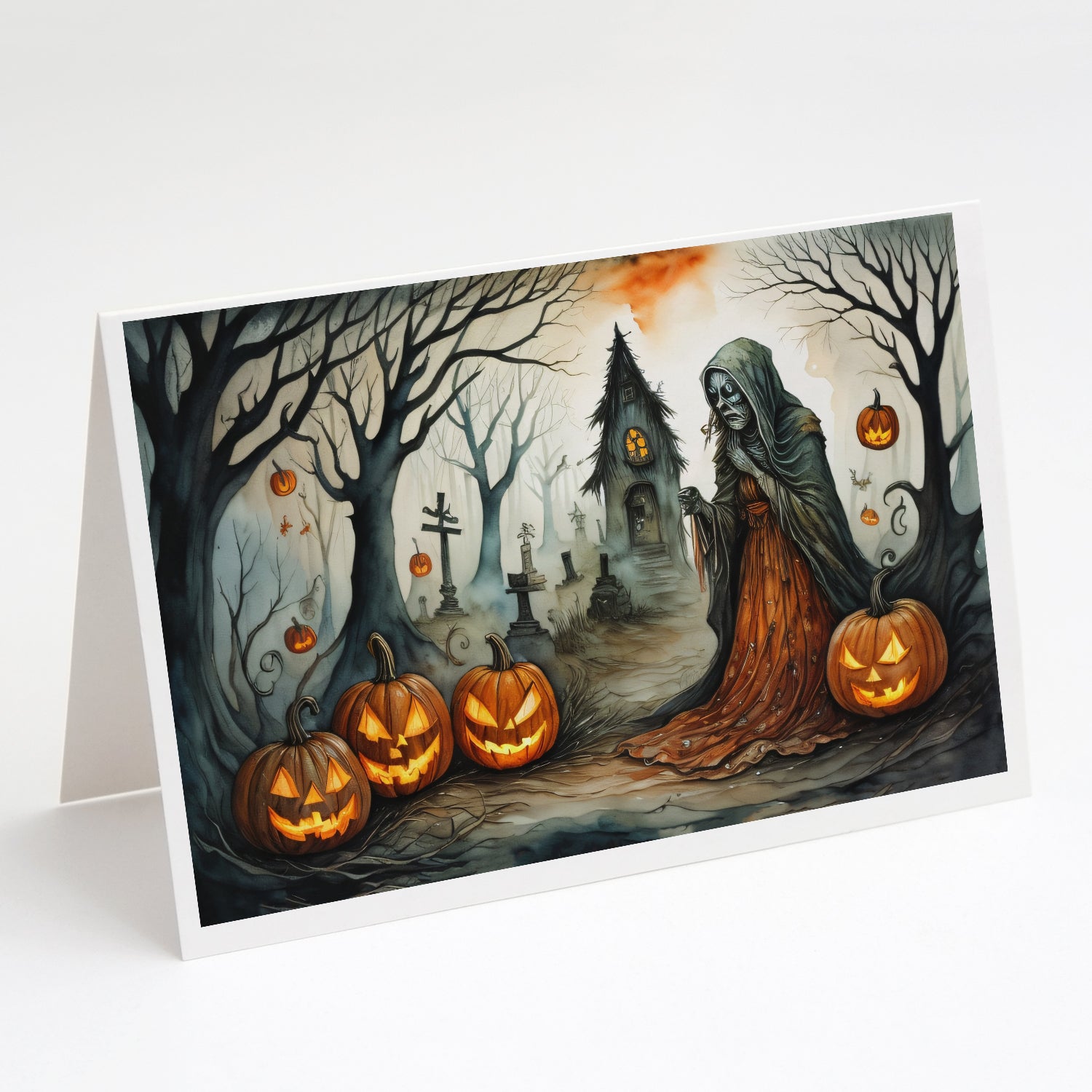 Buy this The Weeping Woman Spooky Halloween Greeting Cards and Envelopes Pack of 8