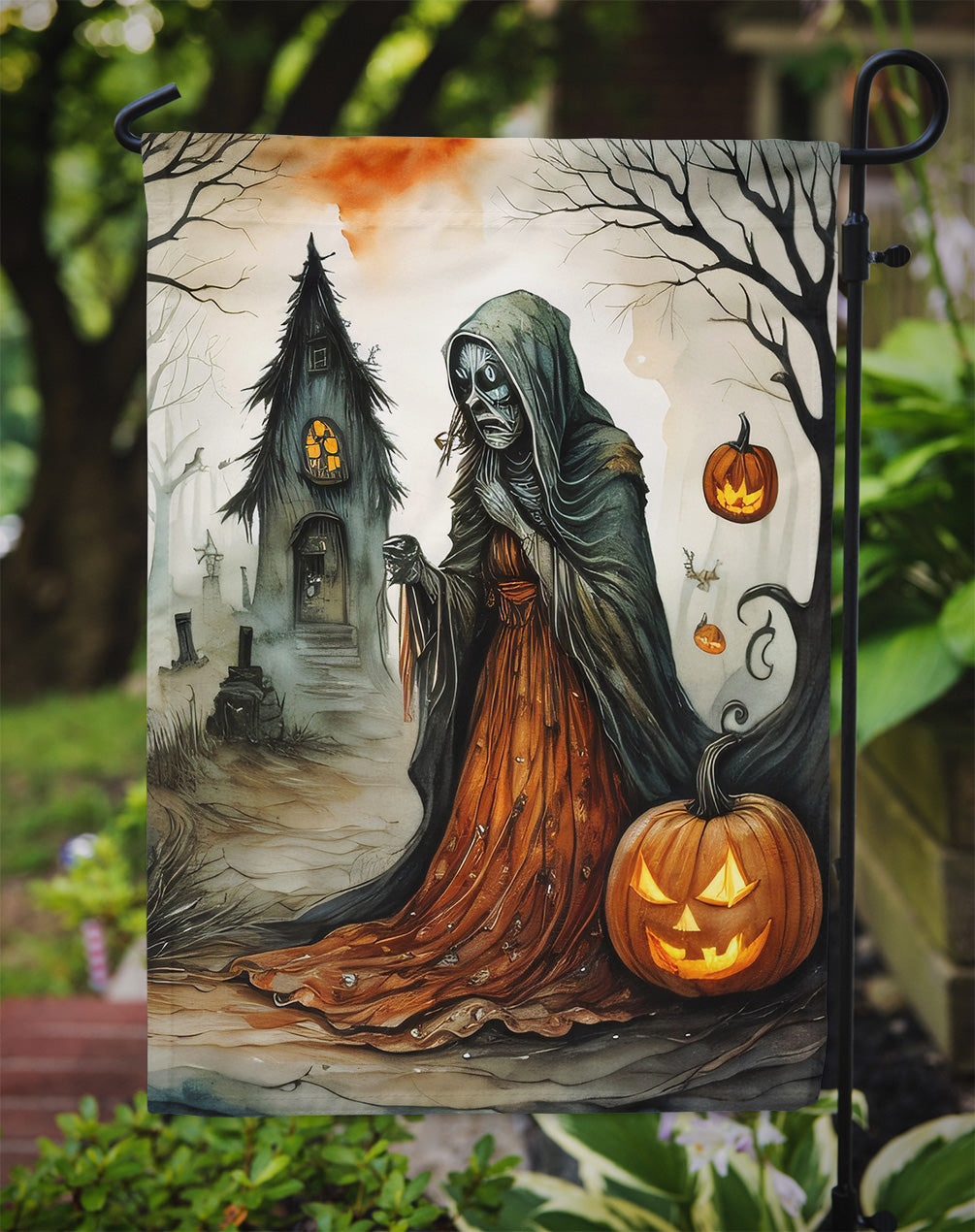 The Weeping Woman Spooky Halloween Garden Flag