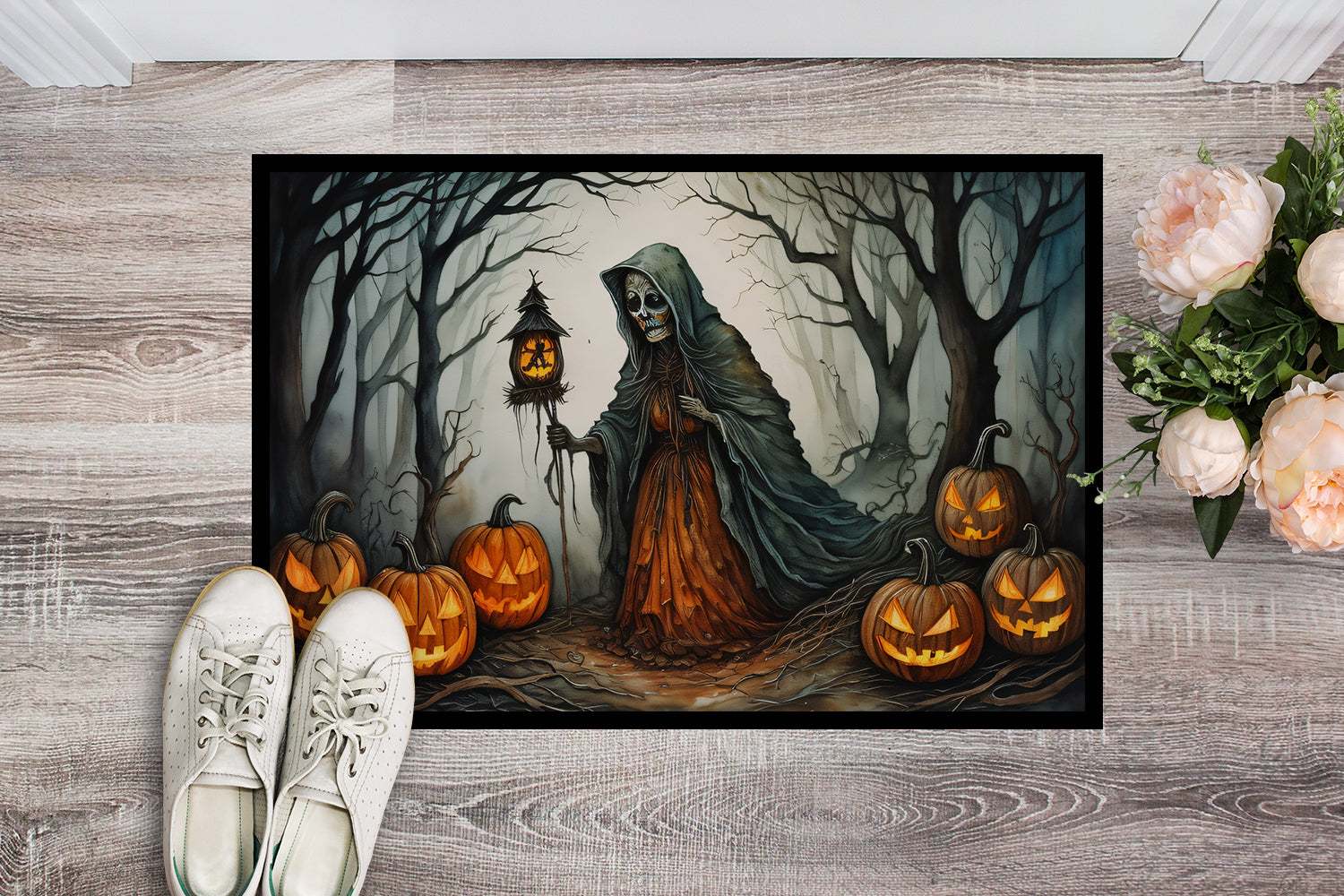 The Weeping Woman Spooky Halloween Indoor or Outdoor Mat 24x36