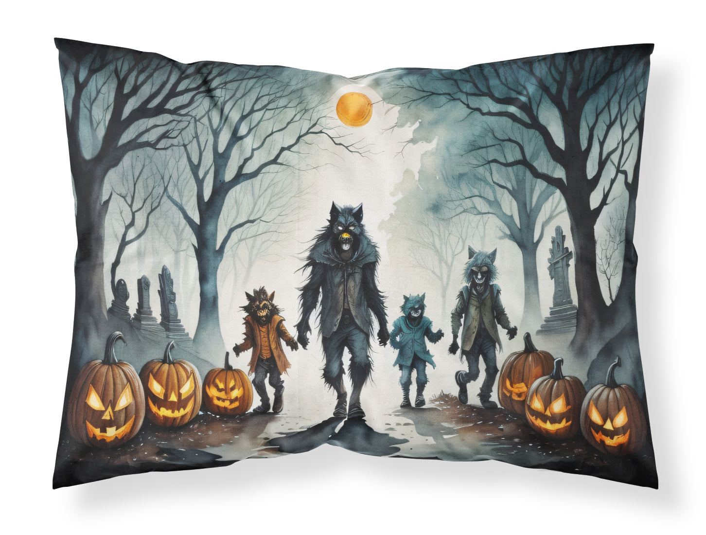 Buy this Werewolves Spooky Halloween Fabric Standard Pillowcase