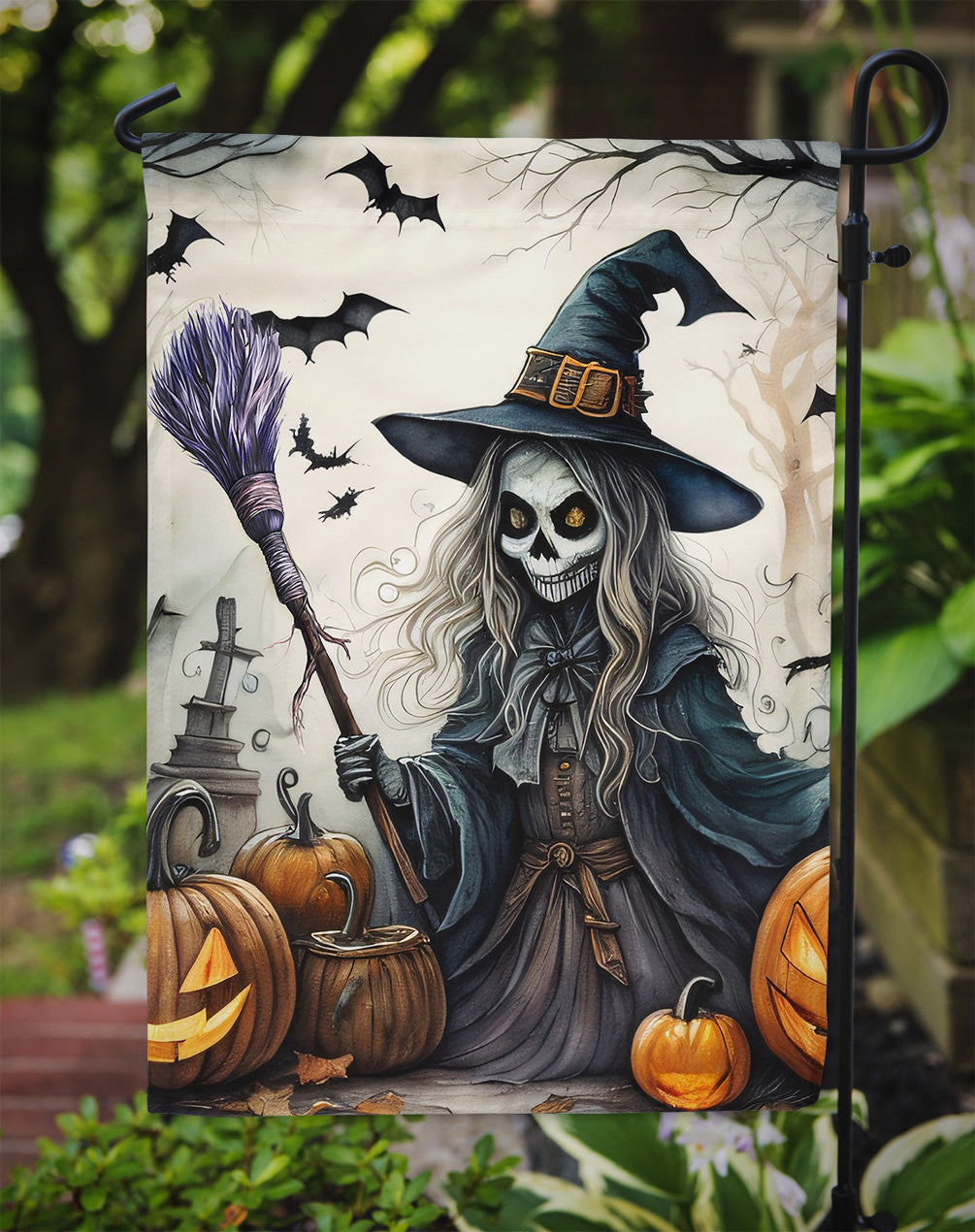 Witch Spooky Halloween Garden Flag