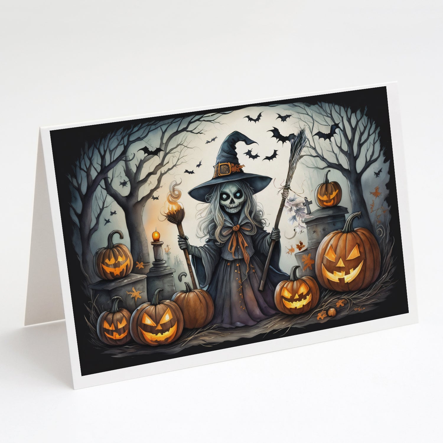 Buy this Witch Spooky Halloween Greeting Cards and Envelopes Pack of 8