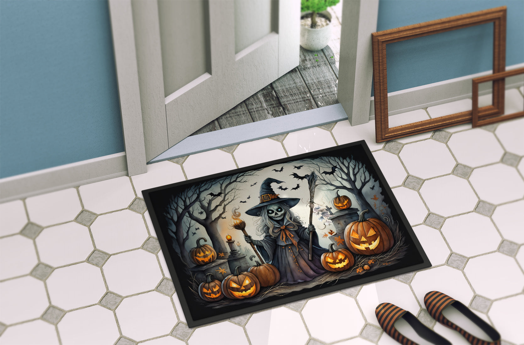 Witch Spooky Halloween Indoor or Outdoor Mat 24x36