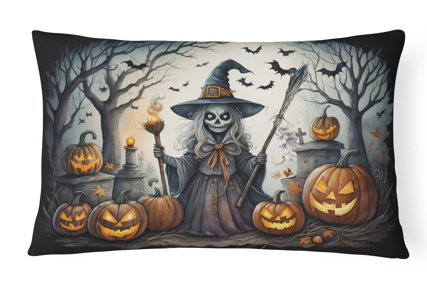 Buy this Witch Spooky Halloween Fabric Decorative Pillow