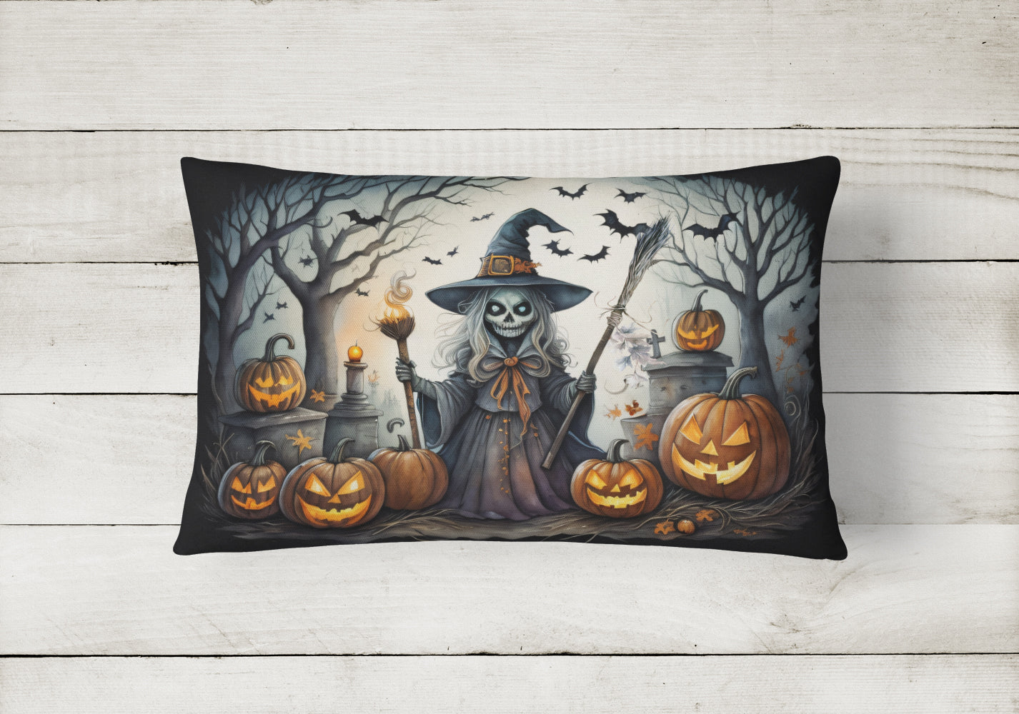 Buy this Witch Spooky Halloween Fabric Decorative Pillow
