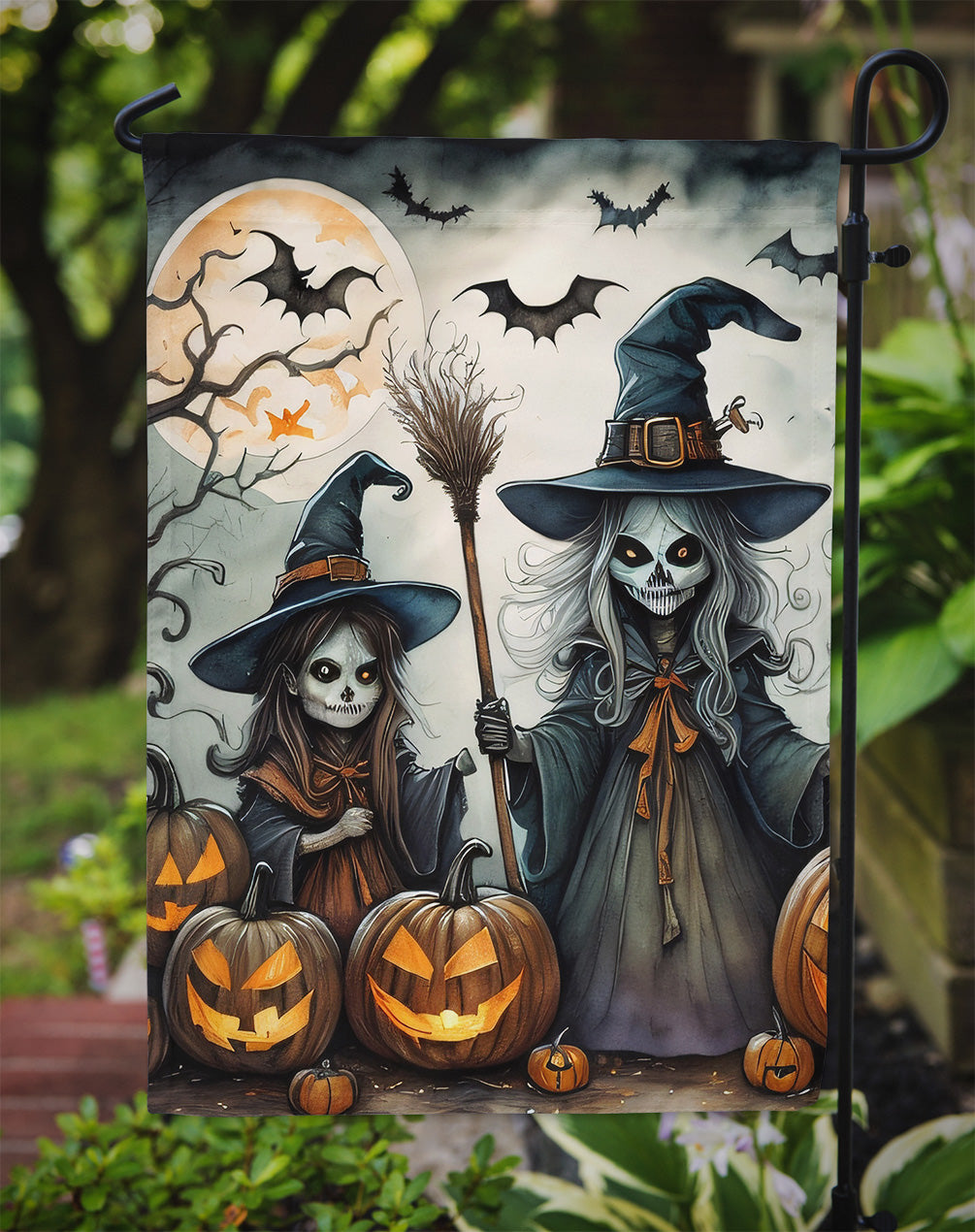 Witches Spooky Halloween Garden Flag
