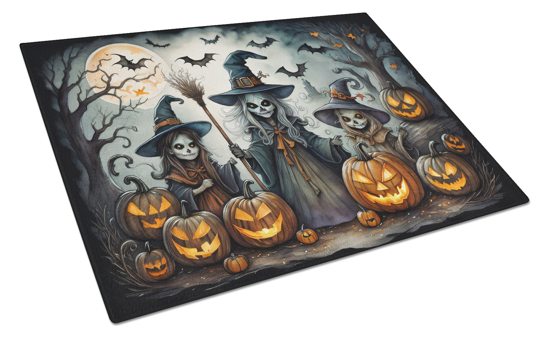 Buy this Witches Spooky Halloween Glass Cutting Board Large