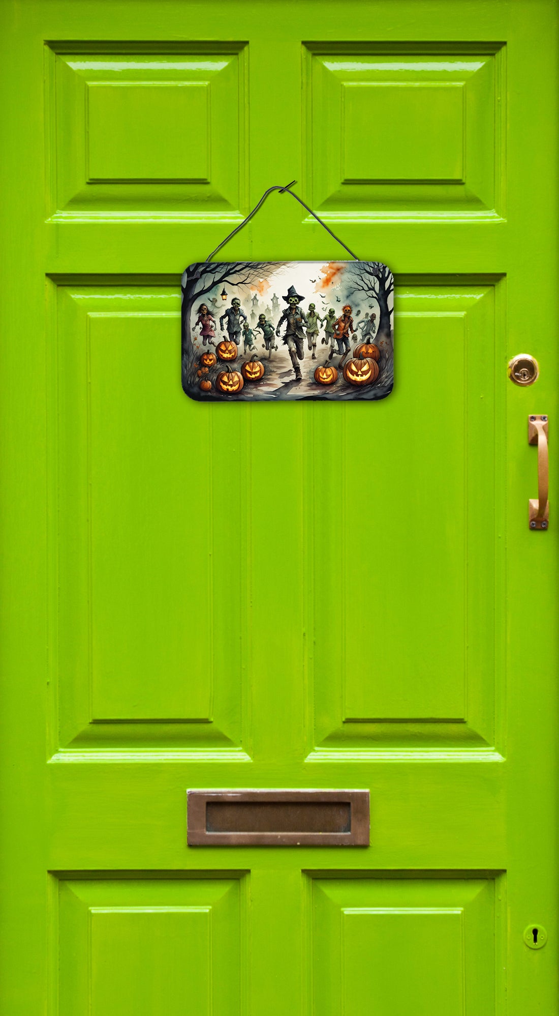 Caroline's Treasures Zombies Spooky Halloween Wall or Door Hanging Prints