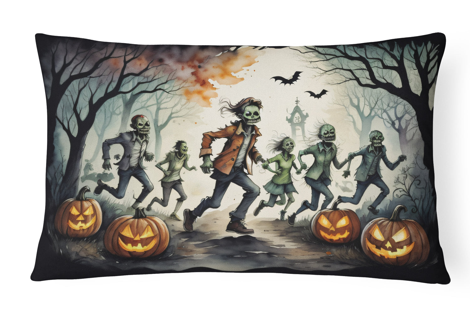 Buy this Zombies Spooky Halloween Fabric Decorative Pillow