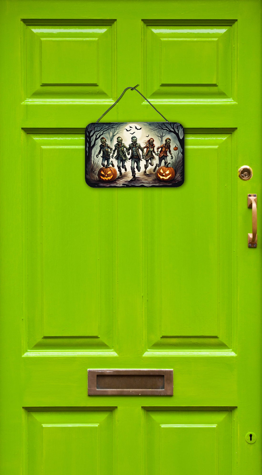 Caroline's Treasures Zombies Spooky Halloween Wall or Door Hanging Prints