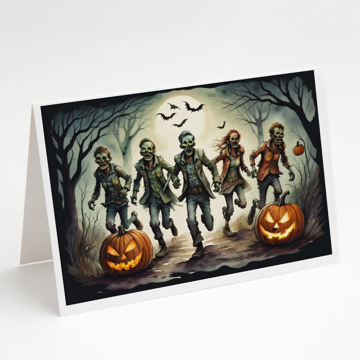 Buy this Zombies Spooky Halloween Greeting Cards and Envelopes Pack of 8
