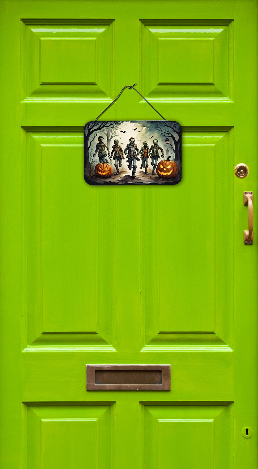 Caroline's Treasures Zombies Spooky Halloween Wall or Door Hanging Prints