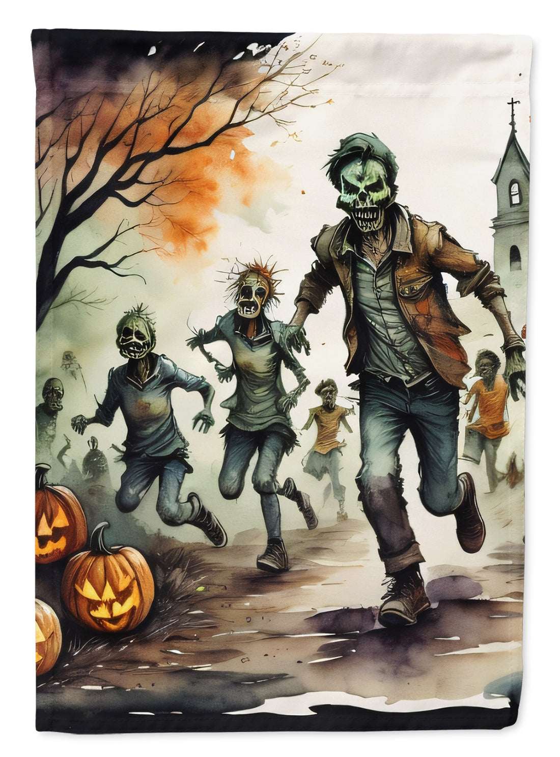 Buy this Zombies Spooky Halloween House Flag