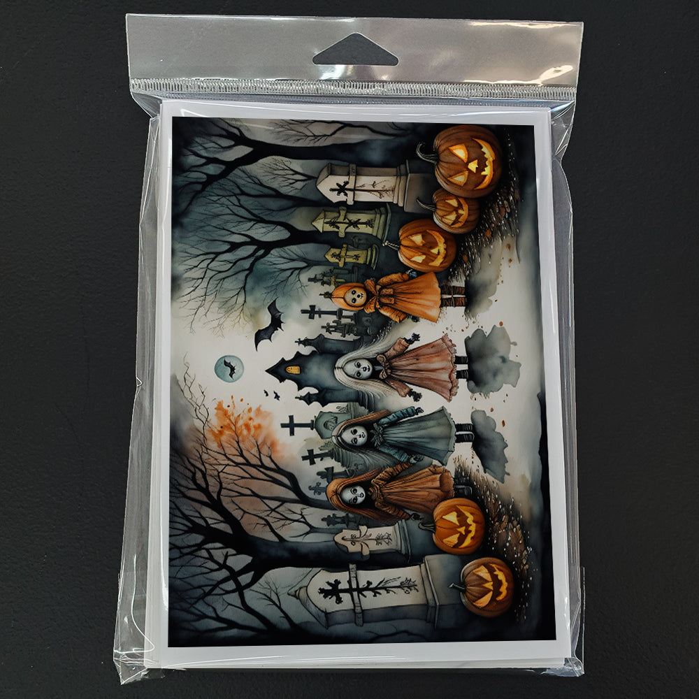 Creepy Dolls Spooky Halloween Greeting Cards and Envelopes Pack of 8