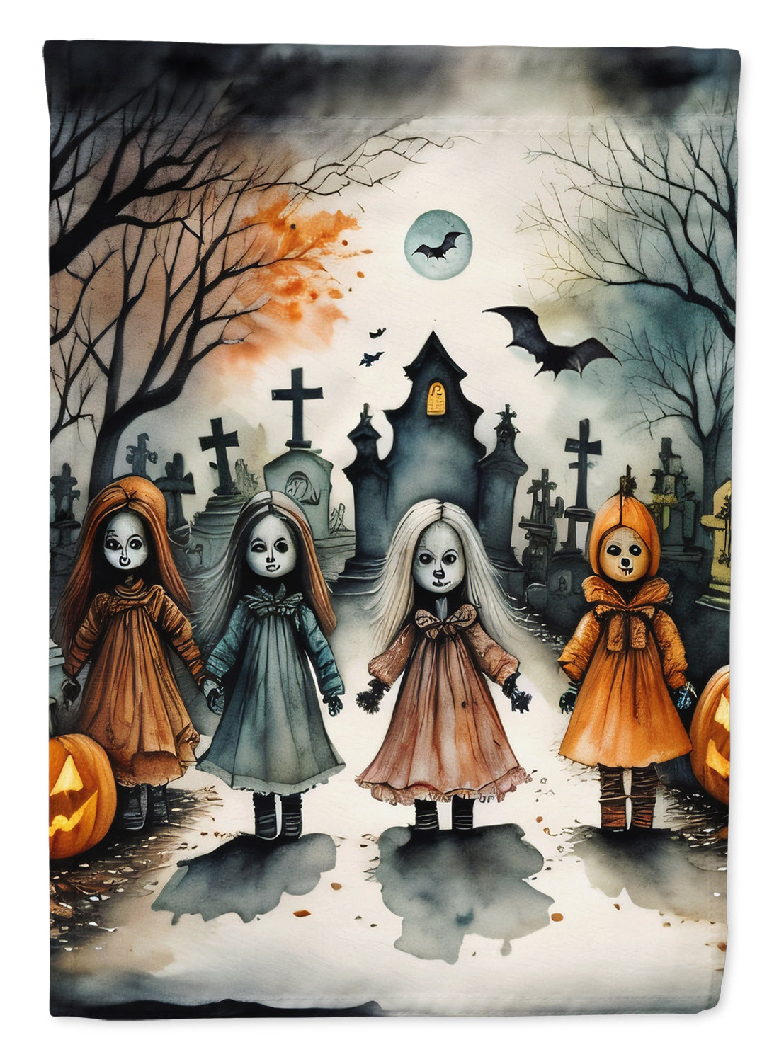 Buy this Creepy Dolls Spooky Halloween Garden Flag