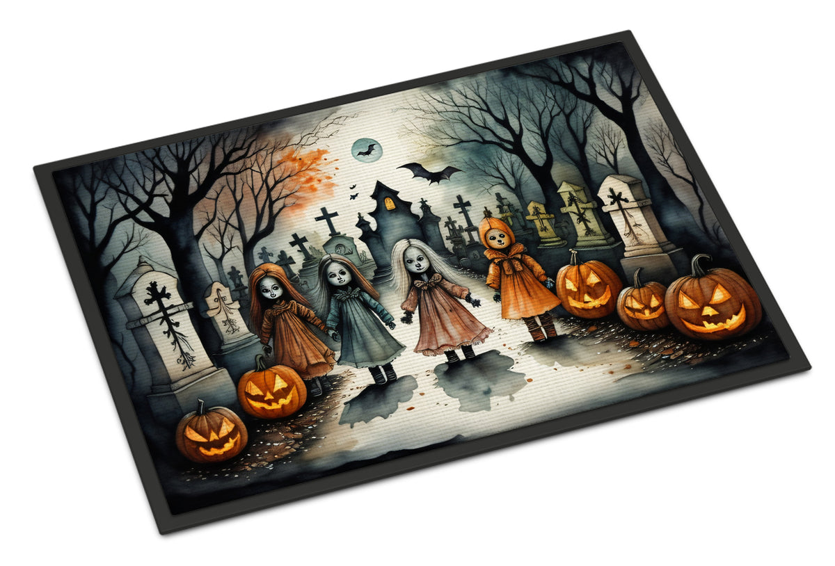 Buy this Creepy Dolls Spooky Halloween Doormat 18x27