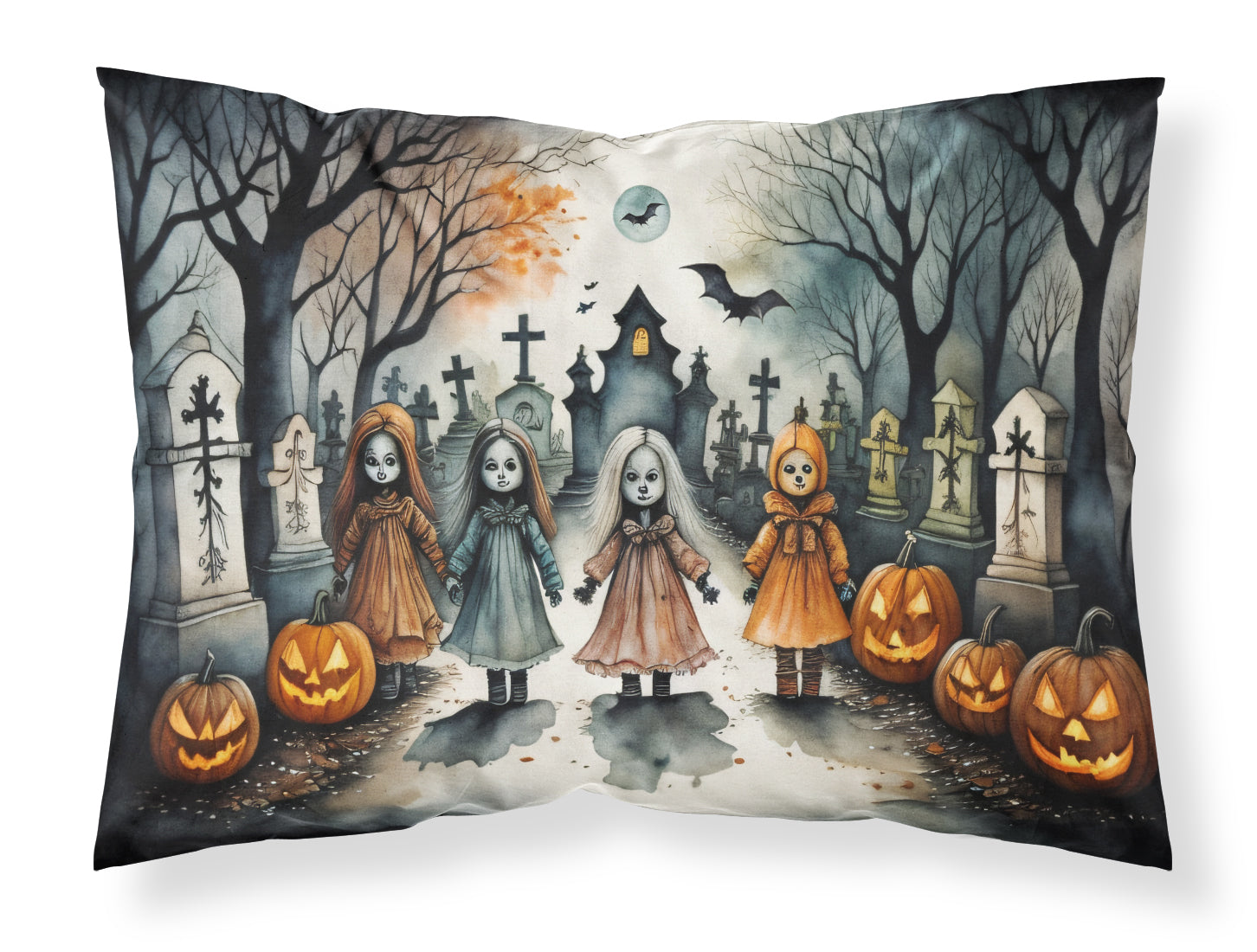 Buy this Creepy Dolls Spooky Halloween Fabric Standard Pillowcase
