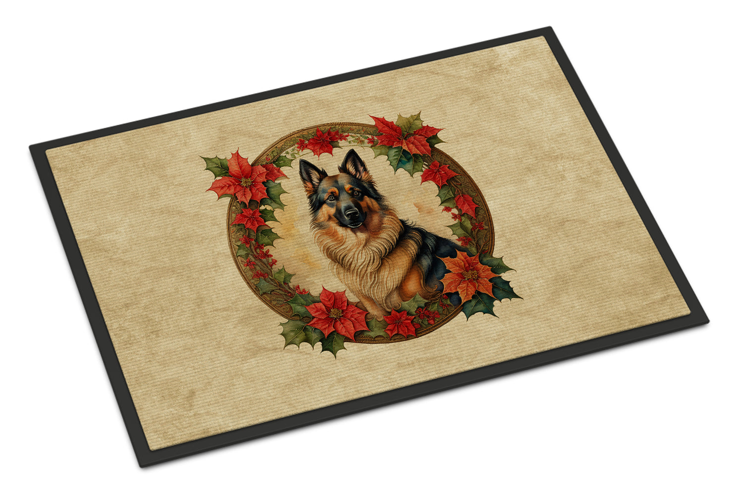 Buy this Belgian Tervuren Christmas Flowers Doormat
