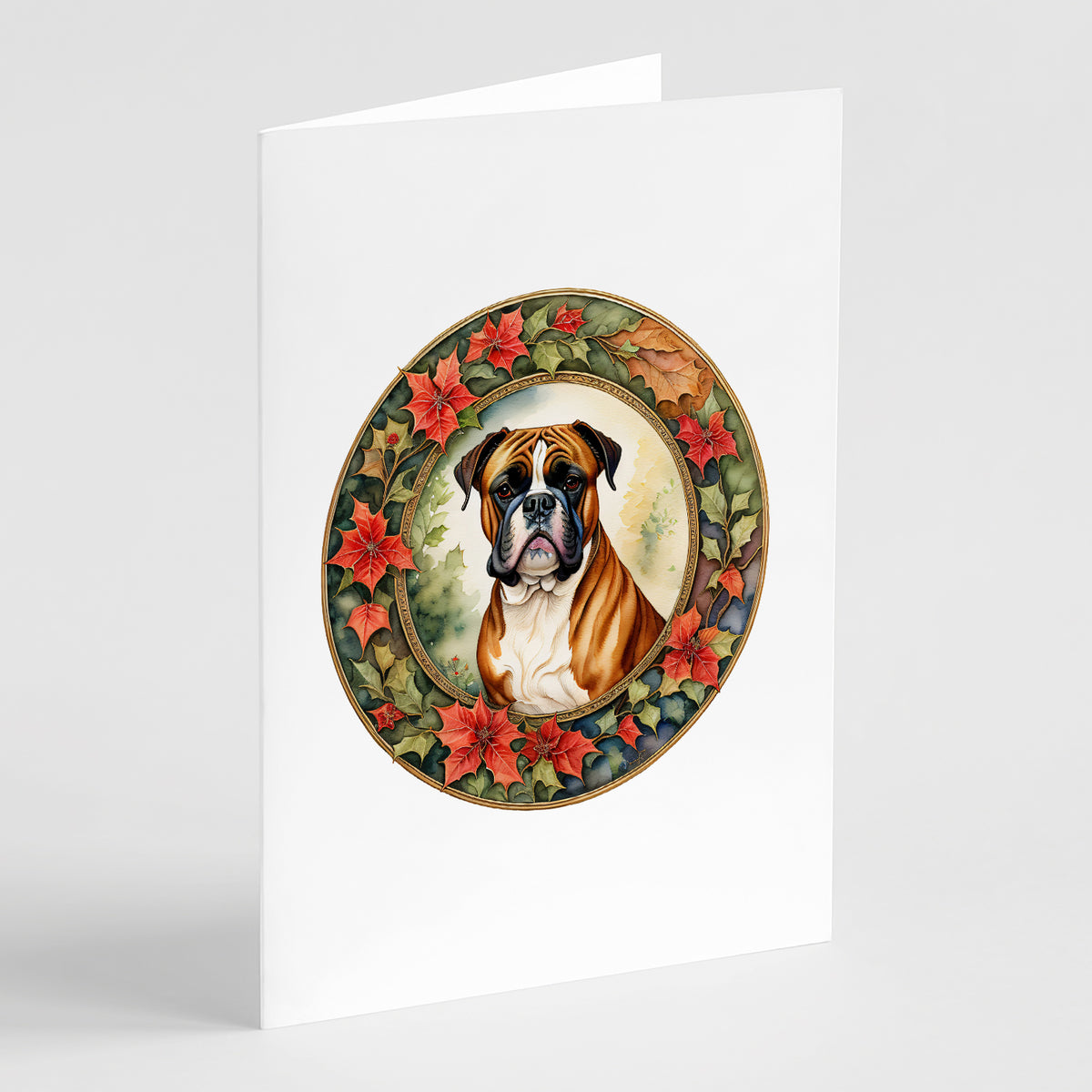 Buy this Boxer Christmas Flowers Greeting Cards Pack of 8