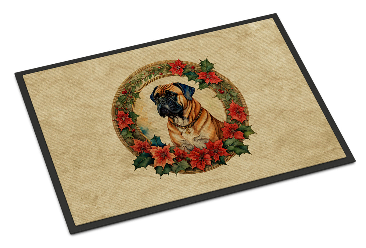 Buy this Bullmastiff Christmas Flowers Doormat