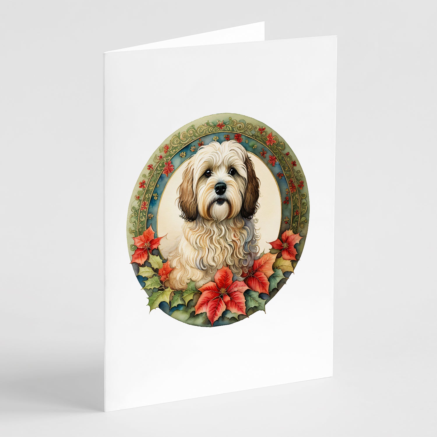 Buy this Havanese Christmas Flowers Greeting Cards Pack of 8