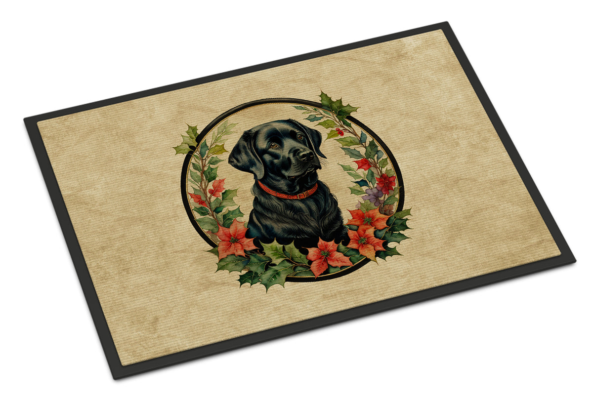 Buy this Labrador Retriever Christmas Flowers Doormat
