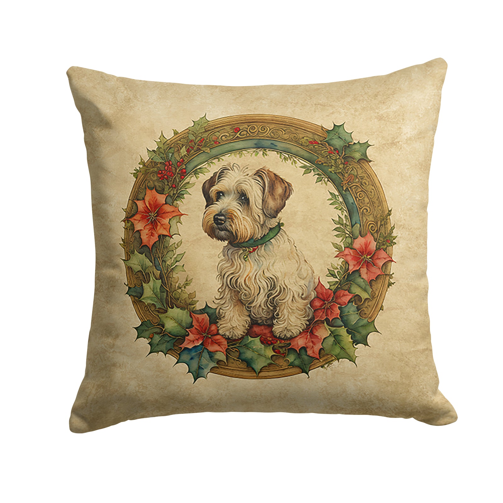 Buy this Sealyham Terrier Christmas Flowers Throw Pillow
