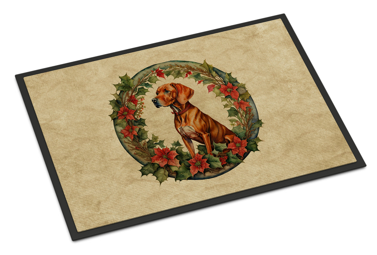 Buy this Vizsla Christmas Flowers Doormat