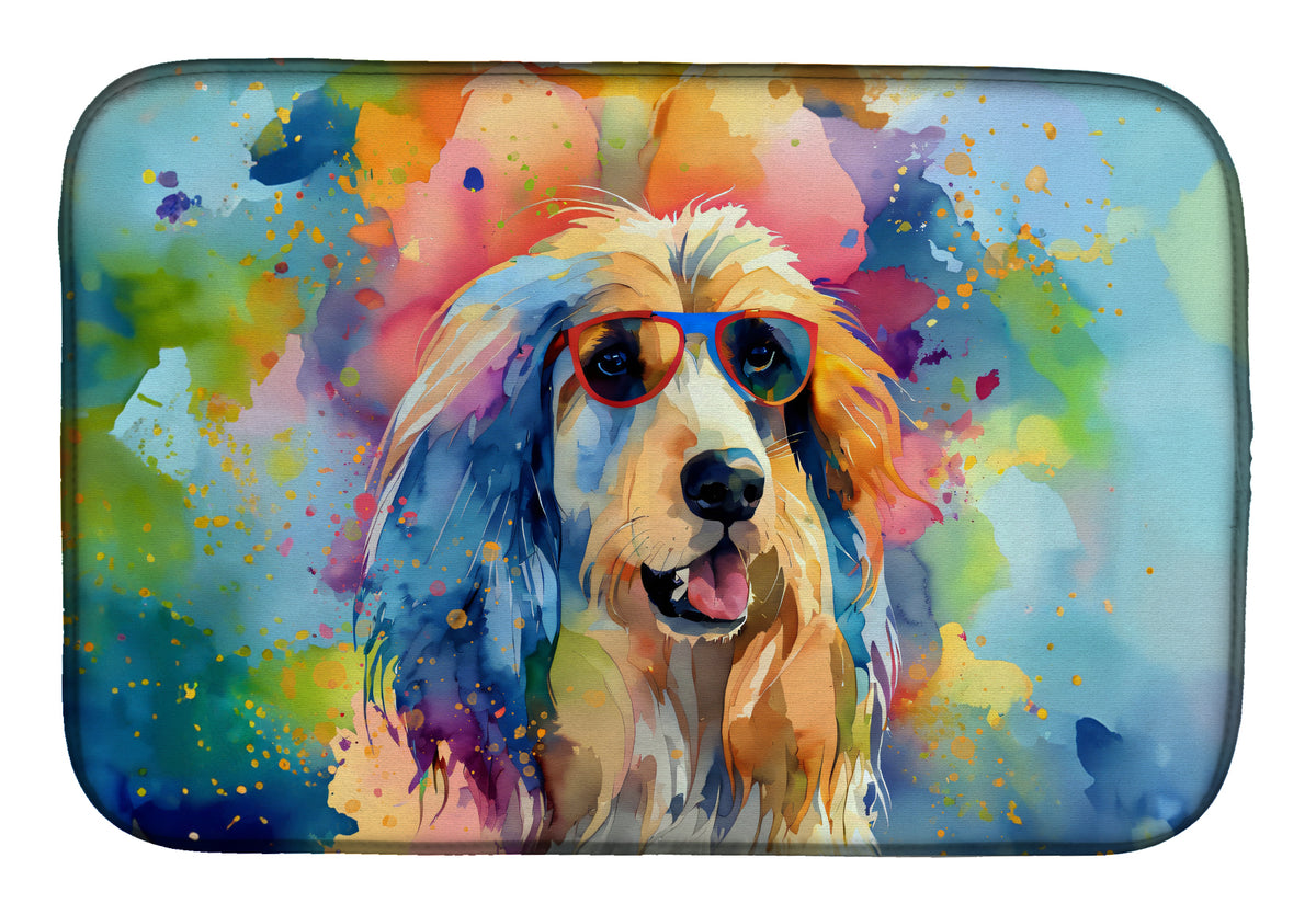 Buy this Afghan Hound Hippie Dawg Dish Drying Mat