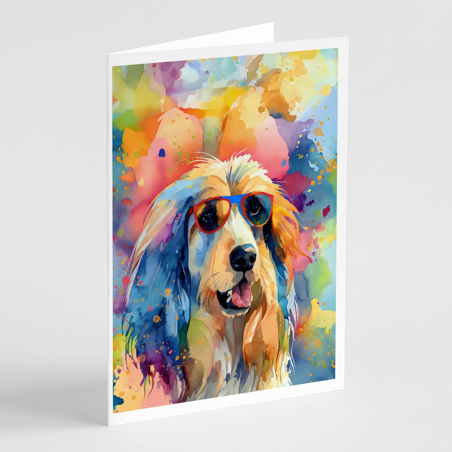 Buy this Afghan Hound Hippie Dawg Greeting Cards Pack of 8