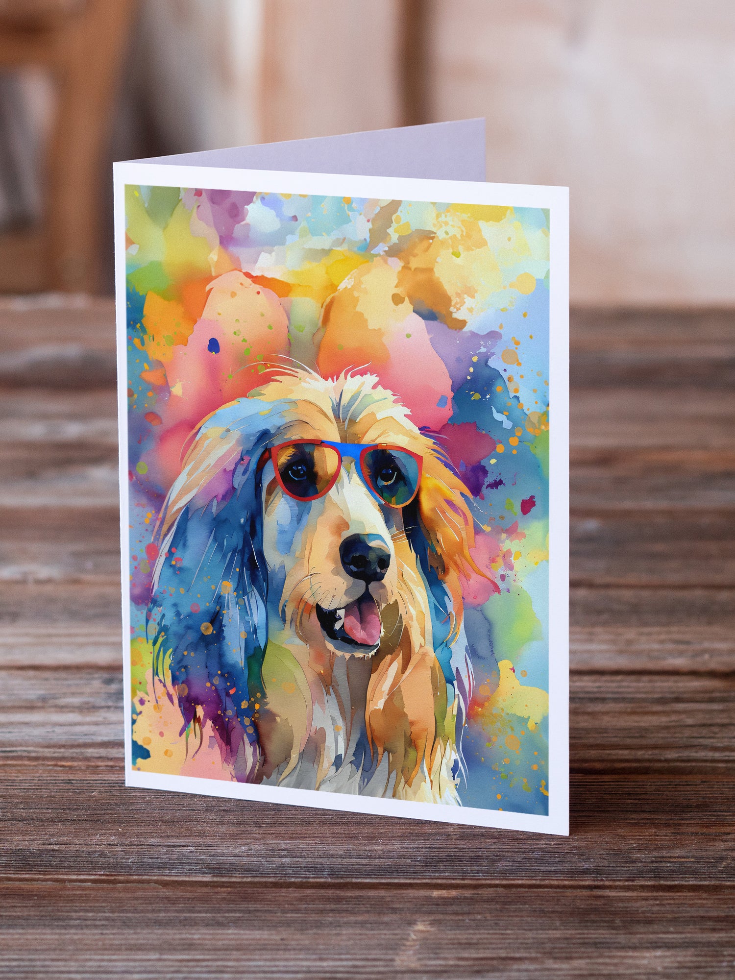 Buy this Afghan Hound Hippie Dawg Greeting Cards Pack of 8