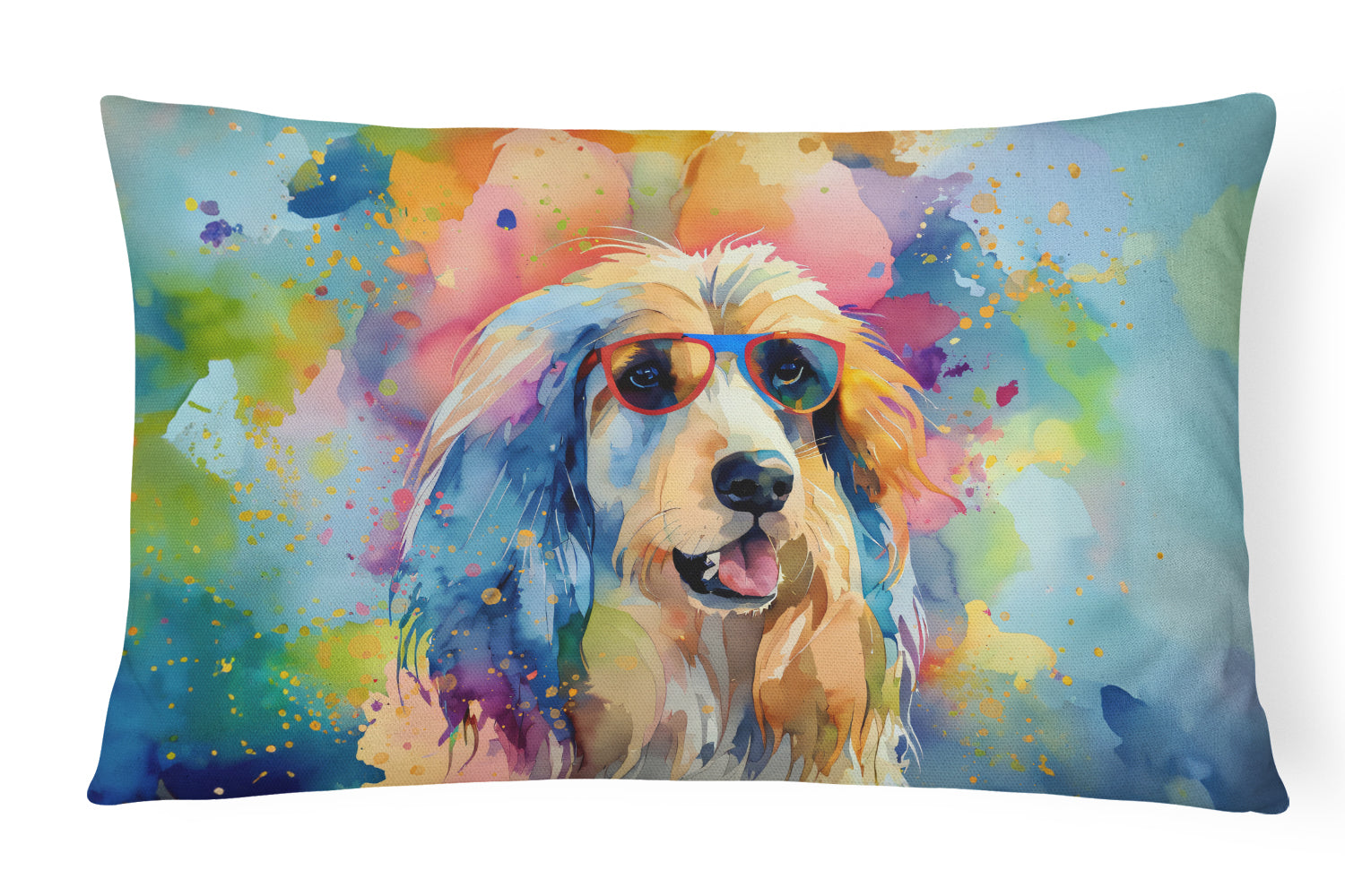 Buy this Afghan Hound Hippie Dawg Fabric Decorative Pillow