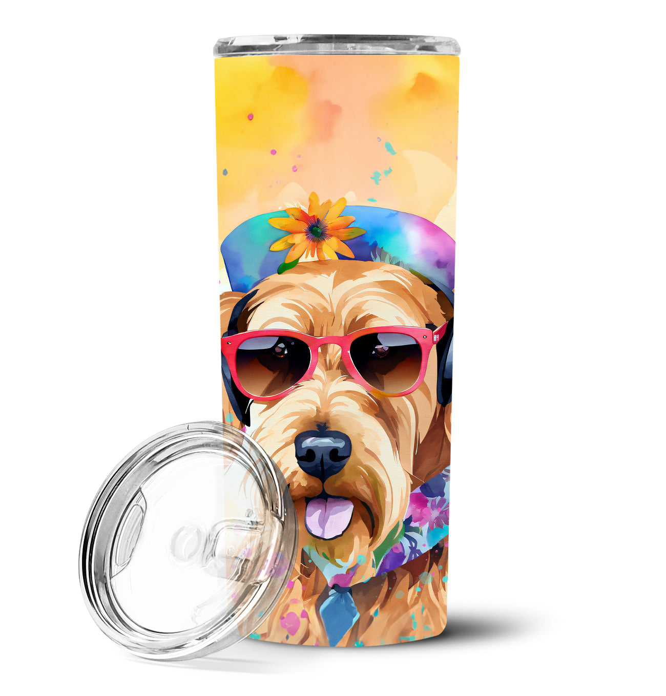 Buy this Airedale Terrier Hippie Dawg Stainless Steel Skinny Tumbler