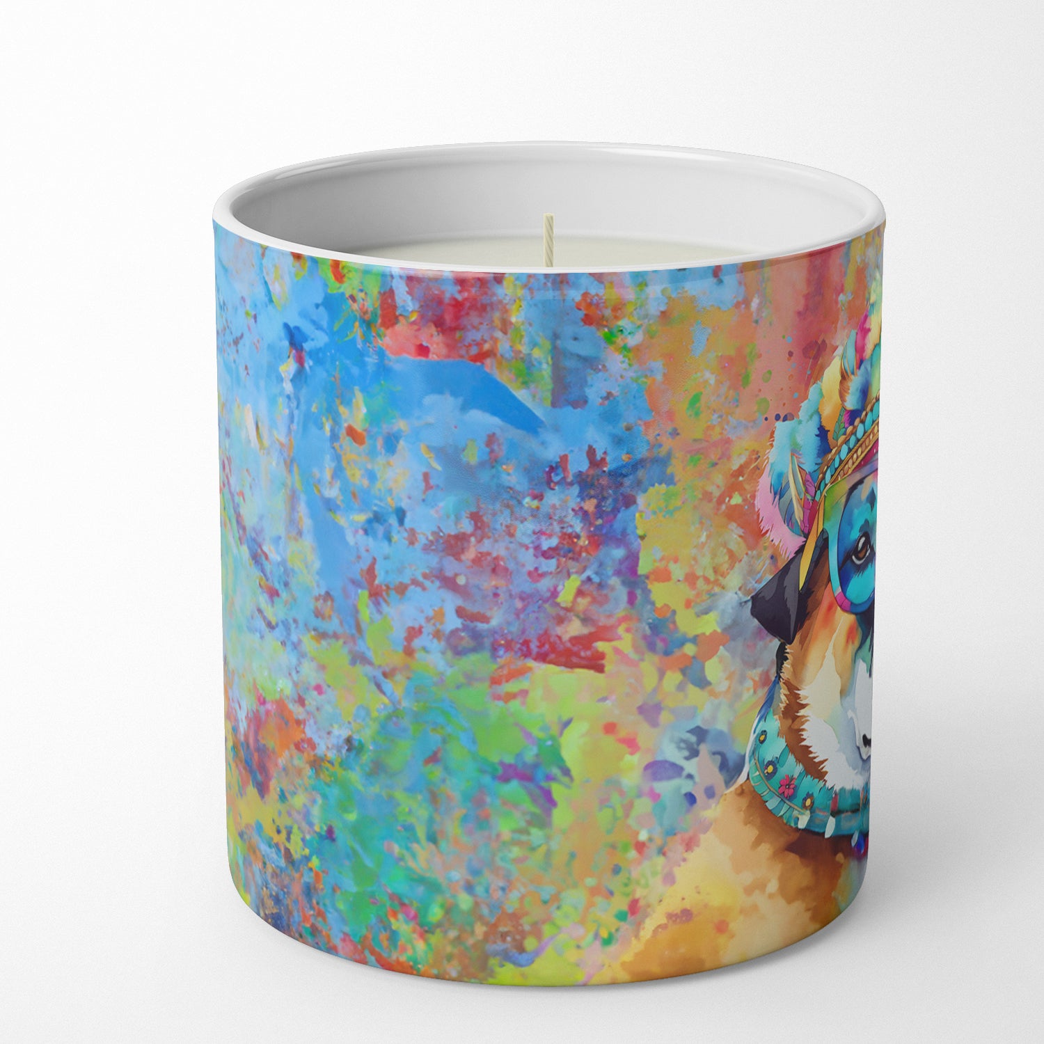 Akita Hippie Dawg Decorative Soy Candle