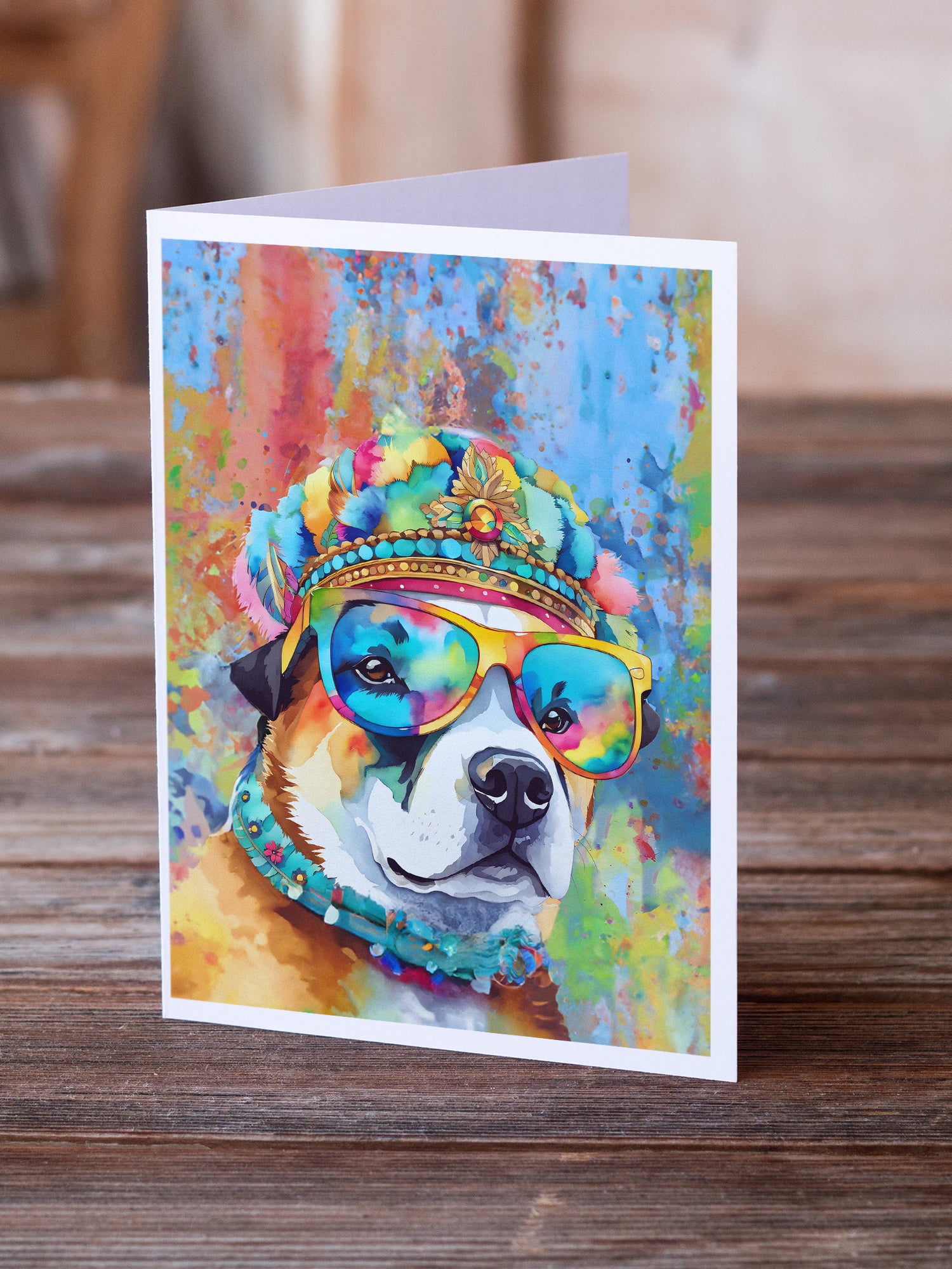 Buy this Akita Hippie Dawg Greeting Cards Pack of 8