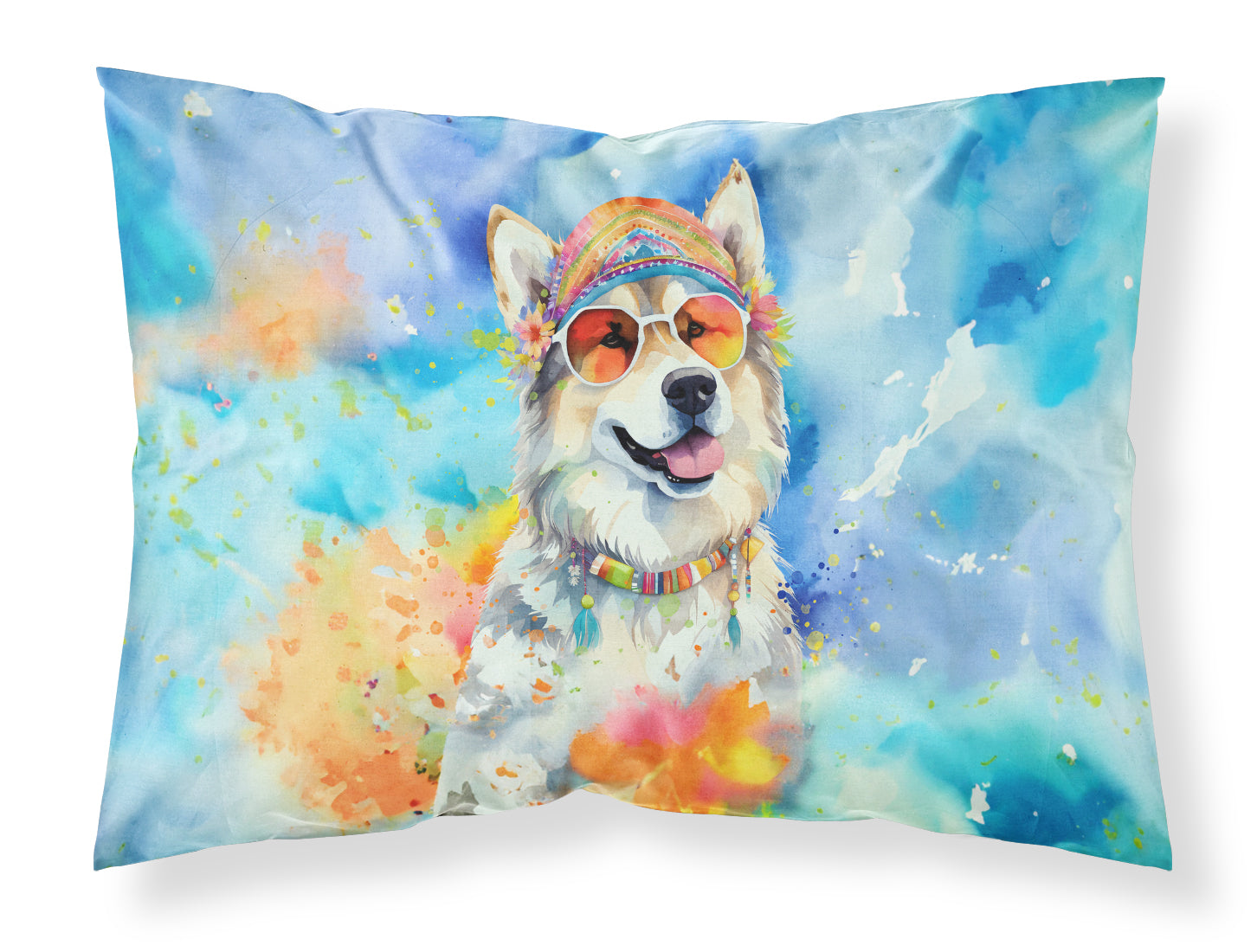Buy this Alaskan Malamute Hippie Dawg Standard Pillowcase
